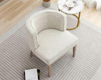 Beige Barrel Chairs Set of 2 - Image 4