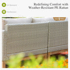 Sophia & William Patio Furniture Set, 5-Piece Wicker Patio Conversation Set - Image 4