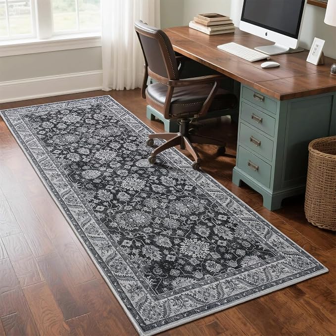Washable Runner Rug, 2x6Ft Floral Runners - Image 5