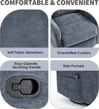 Trustyue Swivel Rocker Recliner Chair, 360° Swivel Recliner - Image 8