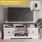 Xixini Farmhouse TV Stand for 65/60/55 Inch Tvs, Rustic Entertainment Center - Image 4