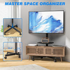 Rolling TV Stand with Shelf for 23-65 inch TVs up to 88lbs, Portable Mobile TV - Image 7