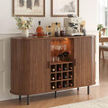 55 Inch Fluted Wine Bar Cabinet, Liquor Cabinet by LEFURTURE