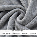Grey Fleece Plush Throw Blanket 50"x60"for Couch Sofa Fuzzy Cozy Flannel | - Image 5