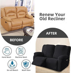 Genina Recliner Loveseat Covers, Stretch Reclining Sofa Covers, 2 Seater Couch - Image 6