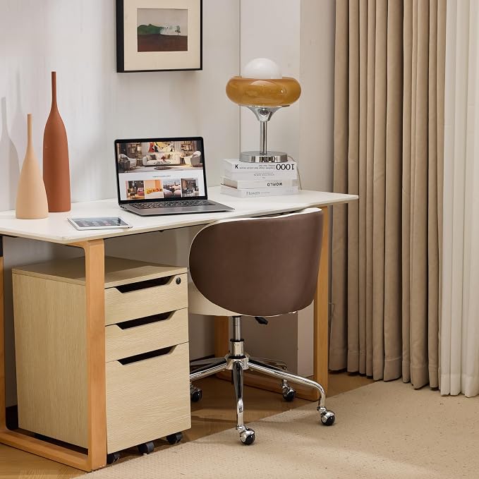 VINGLI Cute Small Swivel Desk Chair Comfy - Image 6