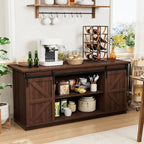 Shahoo Farmhouse Sideboard Buffet Cabinet, Coffee Bar Storage by BuynowfromShahoo