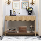 ORRD Console Table with Drawers, Mid-Century 43 Inches Narrow Entryway Table - Image 4