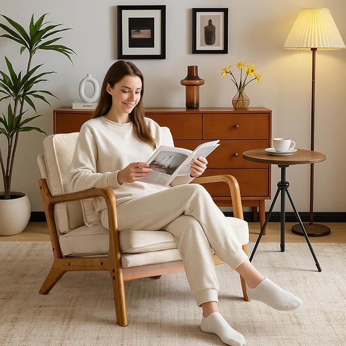 Karl home Mid Century Modern Accent Chair - Image 3