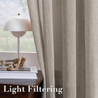 H.VERSAILTEX Linen Curtains Flax Linen Blended Curtain Panels - Image 5