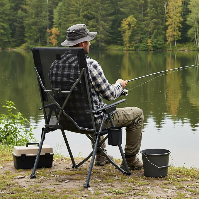 EVER ADVANCED Teslin Reclining Camping Chairs - Image 2