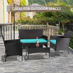 FDW Rattan Furniture Wicker Chair Patio Bristo Set - Image 3