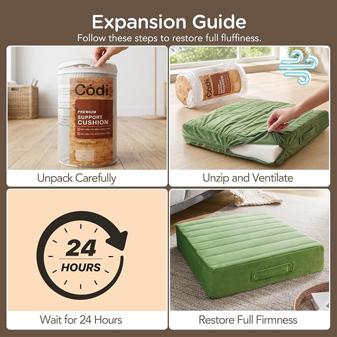 Codi Thick Replacement Couch Cushions, Upholstery Foam - Image 7