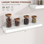 fuqing White Floating Shelves for Wall - Image 2