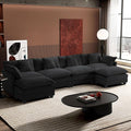 Ihanherry U-Shaped Modern Sofa 146" Modular Sectional Cloud Couch by iHanHerry