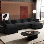 Ihanherry U-Shaped Modern Sofa 146" Modular Sectional Cloud Couch by iHanHerry
