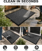Front Door Mat Outdoor Entrance, 29.5" x 17" Heavy Duty Welcome Mat - Image 5