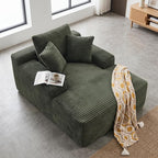 Oversized Boneless Chaise Sofa Bed, Corduroy Chaise Lounge Chair Indoor - Image 9