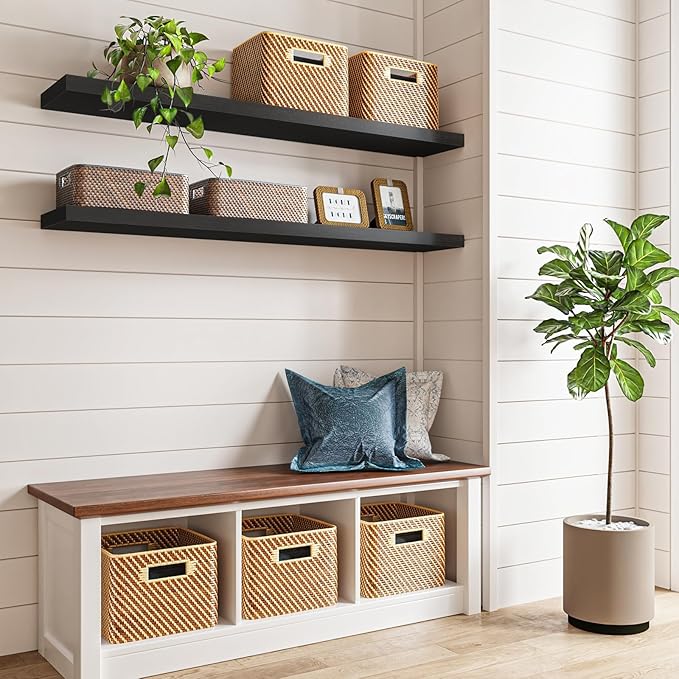 Fixwal Floating Shelves for Wall, 47.2" Long Heavy Duty Wall Mounted Rustic - Image 4