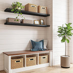 Fixwal Floating Shelves for Wall, 47.2" Long Heavy Duty Wall Mounted Rustic - Image 4
