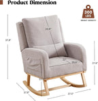 HCHAIRH Rocking Chair Nursery, Sherpa Nursing Rocking Chairs, Upholstered - Image 2