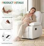 Nursery Glider Recliner with Adjustable Armrests, Oversized Comfortable Nursing - Image 8