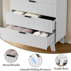 BORNOON 39" Tall Dresser for Bedroom, 4-Drawer Fluted Chest of Drawers - Image 5