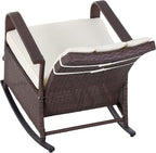 Outsunny Wicker Outdoor Rocking Chair, Patio Recliner - Image 8