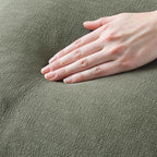 MIULEE Linen Decorative Euro Throw Pillow Covers Light Olive Green 22x22 | Set - Image 2