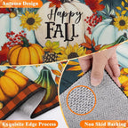 HEBE Fall Kitchen Rugs Set of 3, Washable Pumpkin Kitchen Mats - Image 3