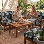 8Pcs Patio Cushion Covers Stretch Outdoor Furniture Protector Slipcovers | - Image 2