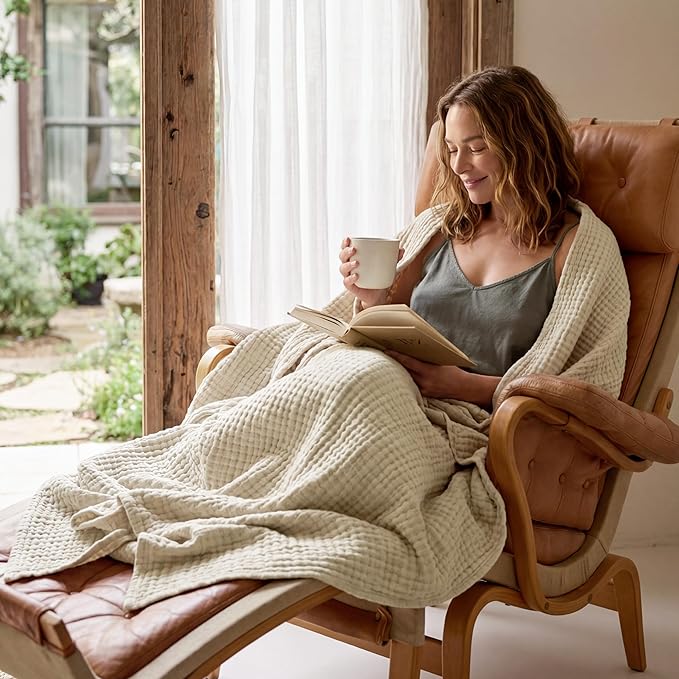 Bedsure 100% Cotton Muslin Blankets - Image 7