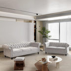 QHITTY 2 Piece Living Room Set, Sectional Chesterfield Sofa Chair Contemporary by QHITTYFurnitureLife