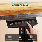 BIZUM Electric Standing Desk, Rustic Brown Sit to Stand Desk Memory Gaming - Image 6