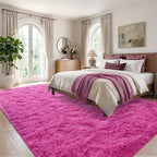Noahas 4x6 Hot Pink Fluffy Soft Area Rug Non-Slip - Image 3