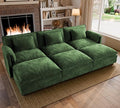 ELUCHANG 116" Luxury Modular Sectional Sofa, Comfy Deep Seat Cloud Couch by ELUCHANG