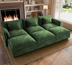 ELUCHANG 116" Luxury Modular Sectional Sofa, Comfy Deep Seat Cloud Couch by ELUCHANG