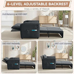63" Velvet Convertible Sleeper Loveseat Sofa Bed, Pull Out Couch Bed - Image 6