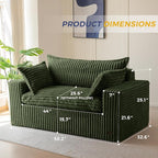MAXYOYO 59" Bean Bag Sofa Couch, Loveseat Boneless Couch in a Box, Upholstered - Image 2