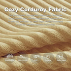Giant Bean Bag Chair for Adults, Corduroy Chaise Lounge - Image 5