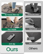 LUMI Outside Welcome Door Mat 17x30, Non-Slip Durable Rubber Easy Clean | Bee - Image 7