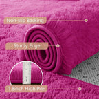 Noahas 4x6 Hot Pink Fluffy Soft Area Rug Non-Slip - Image 6