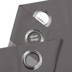 Joydeco Dark Grey Blackout Curtains 120 Inches Long, Extra Long Grey Curtains - Image 5