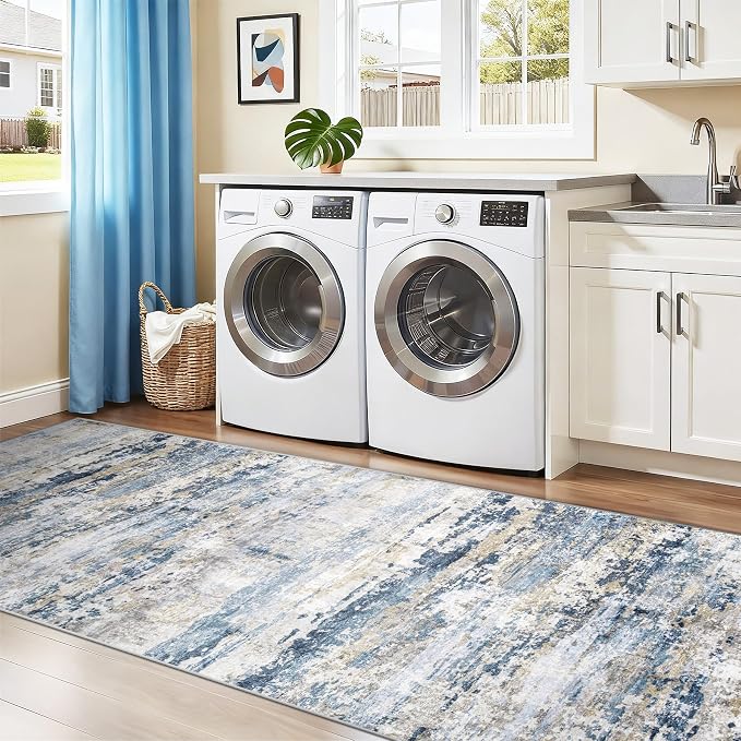 pmtsns Area Rugs 2x8 Runner Rug: Washable Hallway Rug Modern Abstract Neutral - Image 7