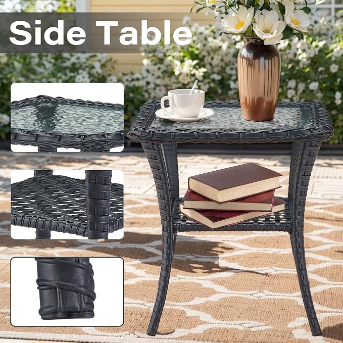 Belord 6 Pieces Wicker Patio Conversation Sets - Image 8