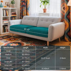 Hokway Stretch Couch Cushion Covers, 2 Piece Individual Sofa Cushion - Image 3