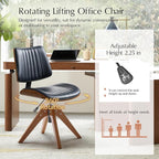 HULALA HOME Faux Leather Home Office Chair - Image 3