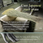 FULI Japanese Tatami Mattress, Foldable Igusa Rush Grass Tatami Rug, Natural - Image 4