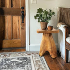 Cedar Roots Tree Stump Side Table 14"x13"x18"H Live Edge Rustic Natural Solid - Image 3