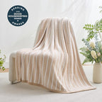 Snuggle Sac Ultra Soft Beige Throw Blanket - Image 2